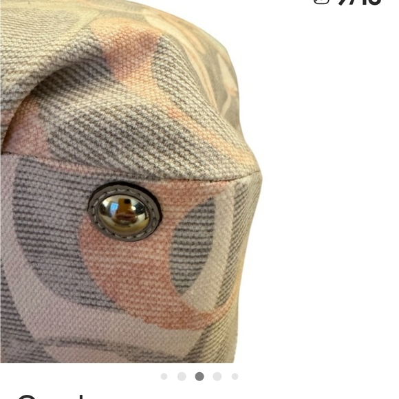 NWT! Coach Soho Signature Optic Linen North South Tote (Retail $378) - Picture 7 of 16